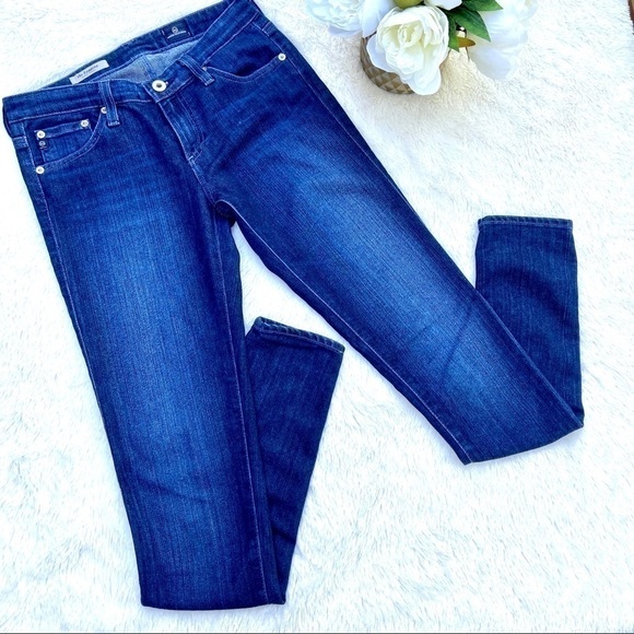 AG Adriano Goldschmied Lowrise Med Wash Legging Super Skinny Jeans Size 26 - Picture 3 of 16